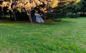 FOTO: Medzi panelákmi na Chrenovej si niekto postavil stan, vystrašil tým miestne zajace