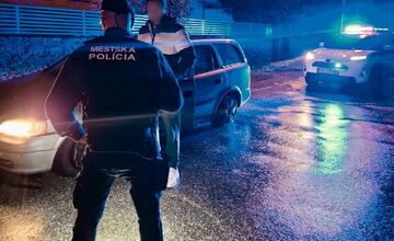FOTO: Opitý vodič chcel ísť z Nitry až do Hrnčiaroviec, zdemoloval značku a natrafil na policajtov 