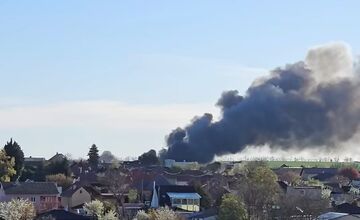FOTO: Požiar pri družstve v Golianove 