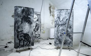 FOTO: Príprava výstavy Bludičky v Nitrianskej galérii