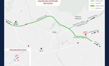 FOTO: Uzávierky pri Nitre pokračujú, vodičov čakajú obchádzky