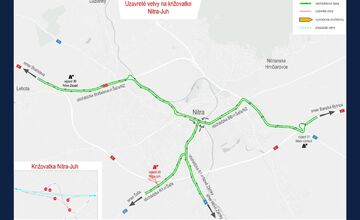 FOTO: Uzávierky pri Nitre pokračujú, vodičov čakajú obchádzky